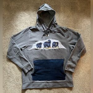 Upcycled Custom 'UnBearable Winter' Hoodie